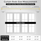 2 Pack Curtain Rods 36-88 Inch, 1 Inch Adjustable Heavy Duty Room Darkening - Image 8