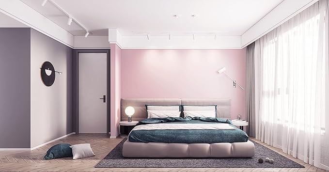 Dimoon 110''x17.7'' Pink Peel and Stick Wallpaper Contact Paper Modern Self - Image 6