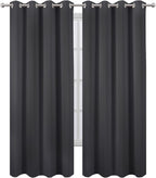 LEMOMO Dark Grey Thermal Blackout Curtains/52 x 95 Inch/Set of 2 Panels Room - Image 2