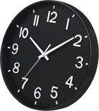 HZDHCLH Black Wall Clocks Battery Operated 12 inch Silent Non Ticking Modern - Image 3