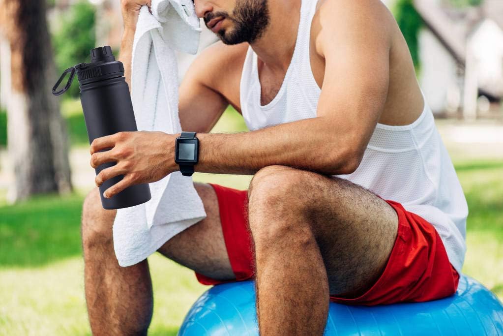 Tea Infuser Bottle With Removable Loose Leaf Tea Strainer Cup 18/8 Stainless Steel Insulated Travel Tea Tumbler Black