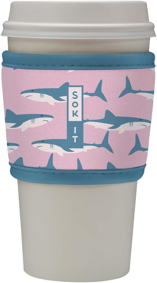 Sok It HotSok Coffee & Tea Reusable Insulated Neoprene Cup Sleeve (Fin-tastic)