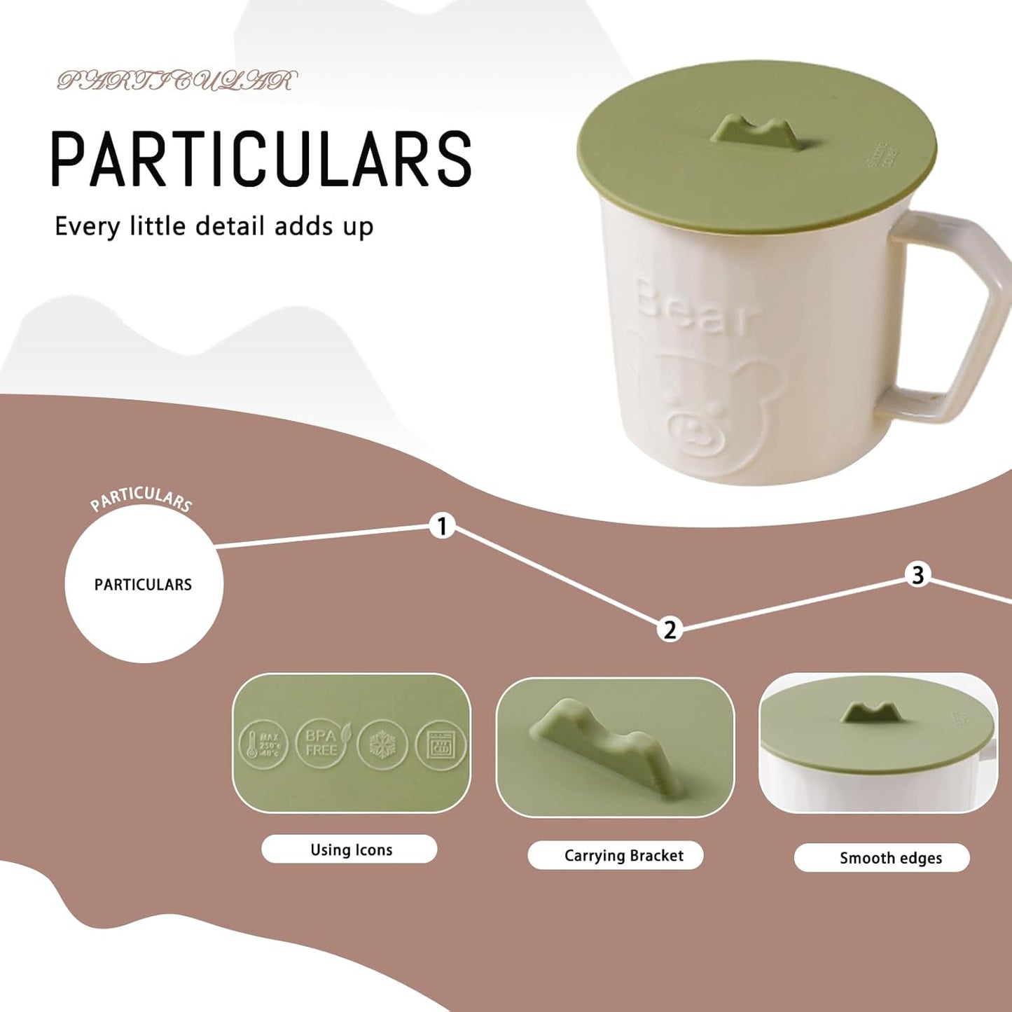 Silicone Cup Lids Silicone Cup Covers 6color Design, Food Grade Anti-dust Airtight Seal Lids for Mugs, Tea Cups, Coffee Cup 4pcs (4pcs-1)