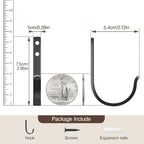 10-Pack Wall Hooks for Hanging Towel/Coat - 22LB Screw in Metal Hanger Wall - Image 4
