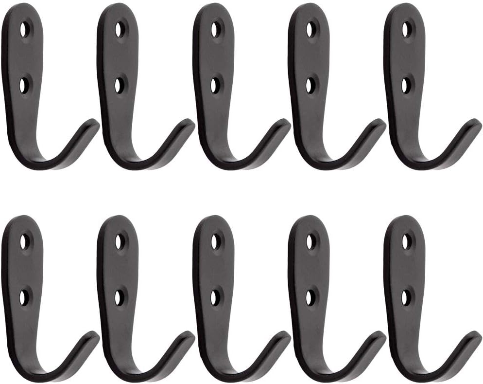 Heavy Duty Wall Hooks,Stainless Steel Screw On Hooks for Hanging Coats Plants Towels Keys Hats,Waterproof Single Shower Hanger Hooks for Garage Kitchen Bathroom Storage Organization 10 PCS