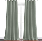 NICETOWN Greyish Green Blackout Curtains 90" Long - Image 2