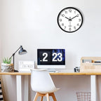 XFM Wall Clock Black Silent Wall Clocks Battery Operated 14 Inch Modern Non - Image 3