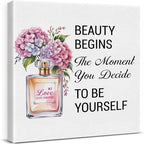 Inspirational Pink Flower Wall Art Decor by VAHATAN