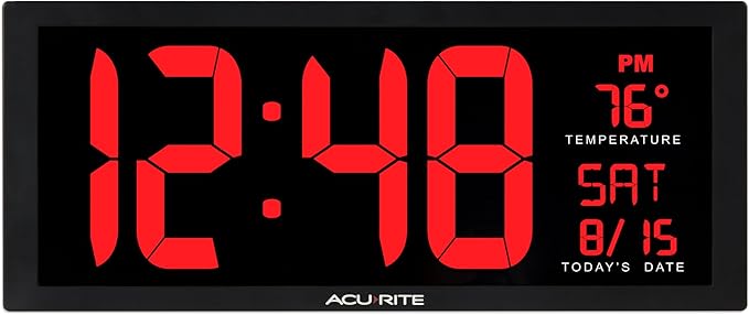 AcuRite 14.5" Large Digital LED Oversized Wall Clock by AcuRite
