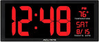 AcuRite 14.5" Large Digital LED Oversized Wall Clock by AcuRite