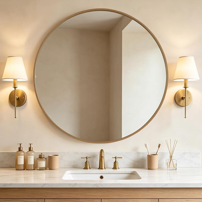 WallBeyond Round Wood Mirror by WallBeyond
