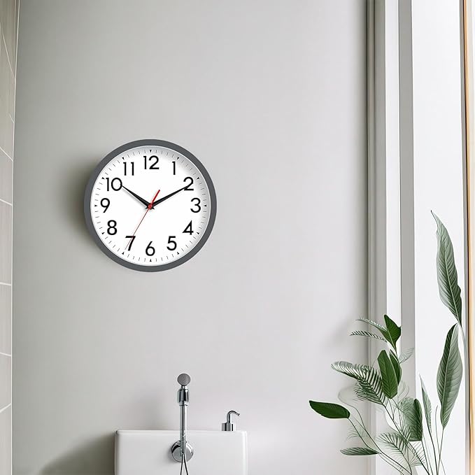 DAXSMY Wall Clock Small Analog 8 Inch Silent Non Ticking Battery Operated - Image 5