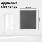 Magic Tape Stick On Curtains Window Shades Pull Down Blackout Window Cover - Image 7