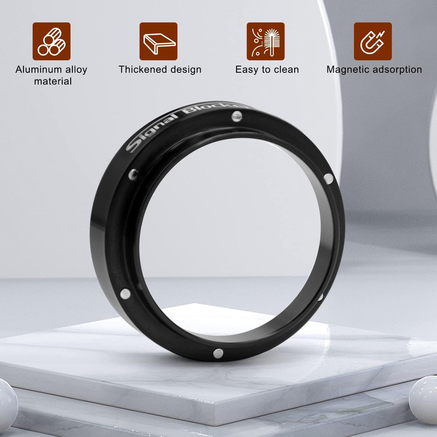 54mm Espresso Dosing Funnel: Coffee Dosing Funnel for Breville - 54mm Portafilter Funnel Magnetic Coffee Dosing Ring Aluminium Metal | Espresso Machine Accessories Bundle Including Espresso WDT Tool