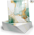 Chejiaye 10pcs Marble Peel and Stick Backsplash Waterproof Washroom Wall Panels by Chejiaye