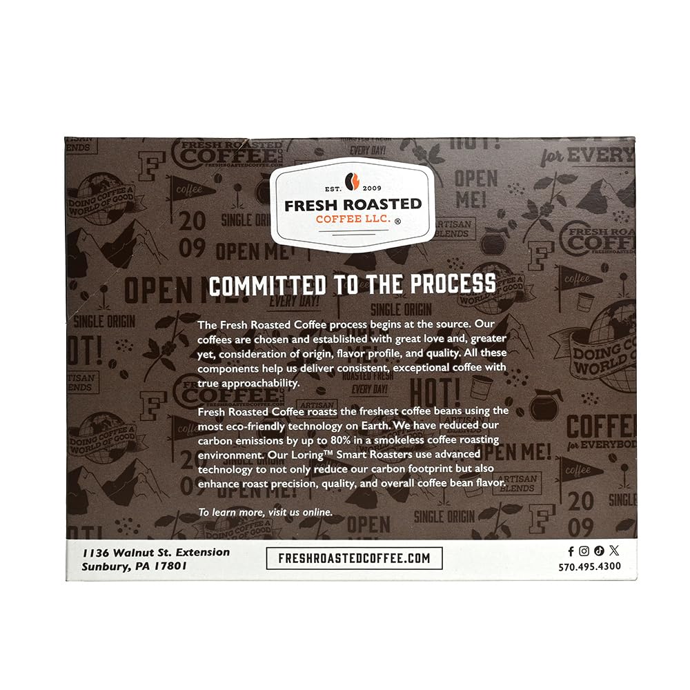 Fresh Roasted Coffee, Anniversary Blend, Medium Roast, 72 Pods for K Cup Brewers