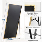DUMOS Full Length Mirror with Stand 24"x65" Floor Standing Aluminum Frame - Image 6