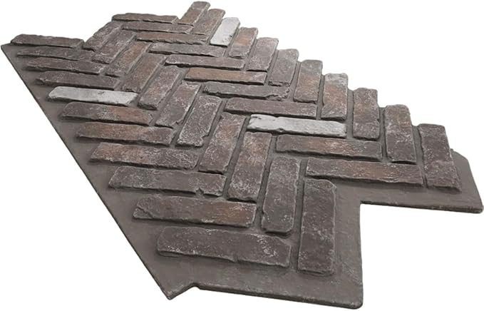 EverStone Herringbone Faux Brick Panel, 46 1/2"W x 25 1/4"H x 1"D, French - Image 6