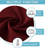 RYB HOME Living Room Curtains 63 inch Length, Burgundy Red, 2 Panels - Image 7