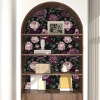 Purple Pink Rose Wallpaper Peel and Stick Vintage Floral Contact Paper 17.5in - Image 4