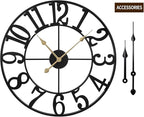 LEIKE Large Wall Clocks for Living Room, Non Ticking, Battery Operated - Image 7