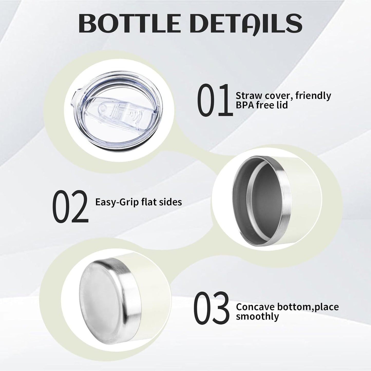 20oz Tumbler Bulk with Lid and Straw, Stainless Steel Double Wall Vacuum Insulated Travel Mug, Powder Coated Coffee Cups for Hot and Cold Drinks,Funny Gifts for Women Men(Cream-coloured,1)