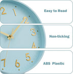 Mosewa Wall Clock 8 Inch, Wall Clocks Battery Operated Silent Non-Ticking - Image 5