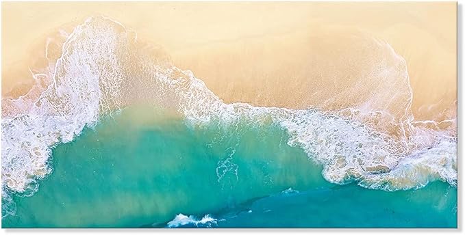 Goldfoilart Beach Canvas Wall Art Ocean Sea Waves Wall Decor Coastal - Image 5