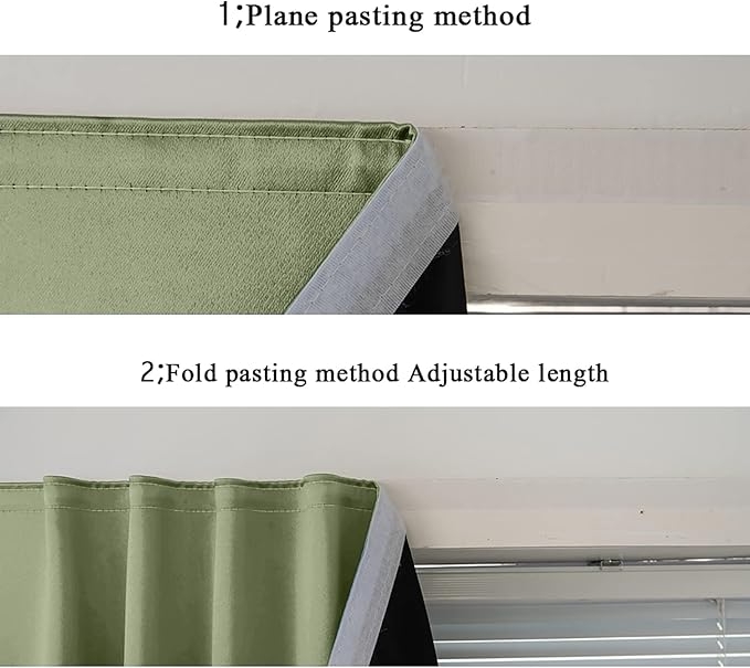 AJAZZ 100% Window Blinds Blackout Portable Blackout Curtains Adhesive Curtains - Image 5