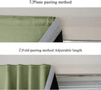 AJAZZ 100% Black Out Curtains Adhesive Blackout Temporary Curtain Rod No - Image 5