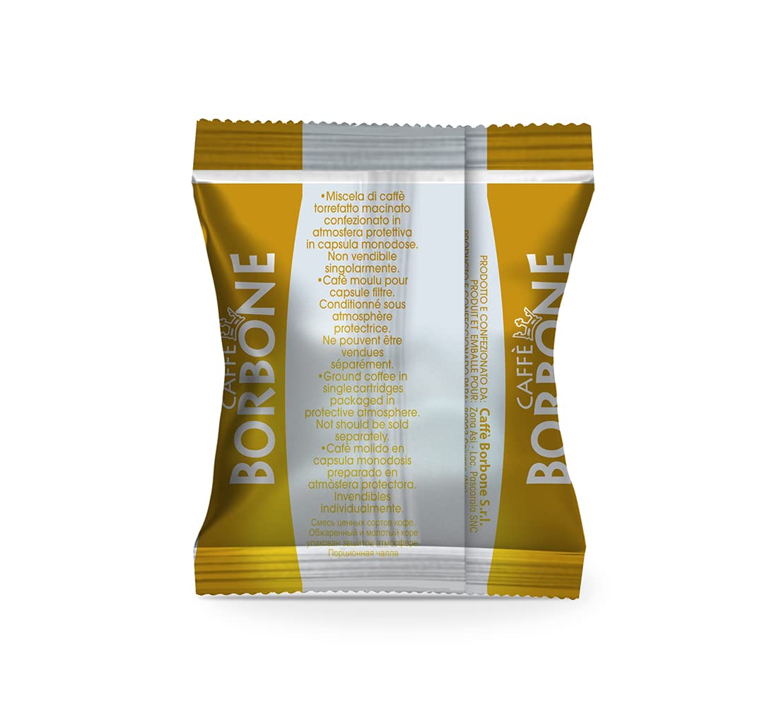 Caffe Borbone Nespresso Compatible Coffee Pods, Gold Blend, Freshly Roasted and Packaged in Italy - 50 Individually Wrapped Coffee Pods - NOT Compatible with Vertuo