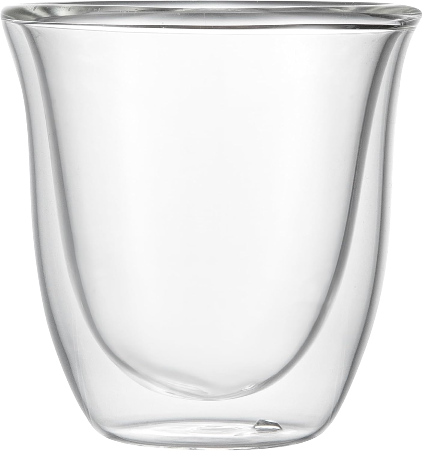 Restaurantware-Forma Professional 2.7 Ounce Double Wall Shot Glasses, 2 Insulated Espresso Cups - Dishwashable, Reusable, Clear Glass Coffee Cups, Freezable, For Hot Or Cold Beverages