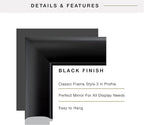 MCS Simplicity 21.5x25.5 Large Wall Mirror, Vertical & Horizontal Wall Hanging - Image 6