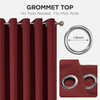 Joydeco Blackout Patio Sliding Door Curtains 90 Inches Long, Grommet Privacy - Image 7