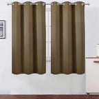LEMOMO Blackout Curtains 42 x 63 inch/Brown Curtains Set of 2 Panels/Thermal by Lemomo