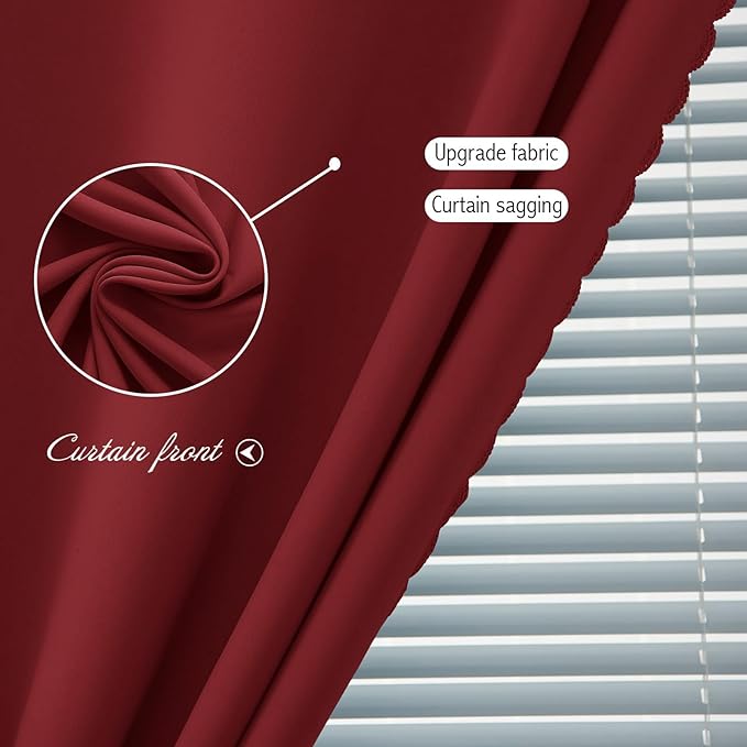 Thermal Blackout Curtains with Self-Adhesive Tape, No Rod No Drill Easy Install - Image 6