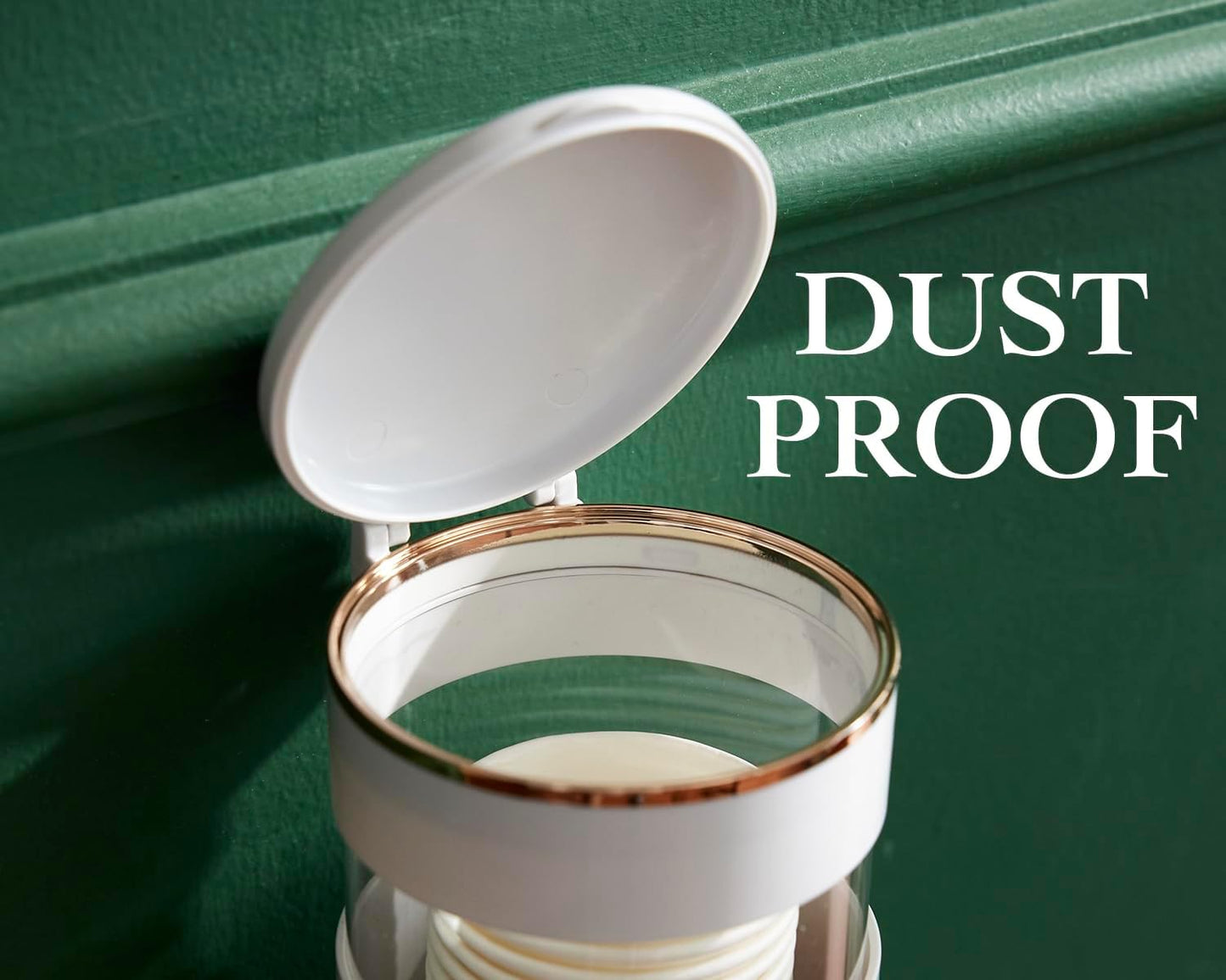 SEVENY Cup Dispenser, Wall Mount Water Cooler Cup Dispenser fits 4-7 oz Disposable Paper and Plastic Cups, Pull Type Cup Holder for Bathroom, Office, Break Room, Gym, White