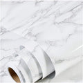 practicalWs Marble Contact Paper Peel and Stick, 15.7inch×118.1inch White Gray by practicalWs