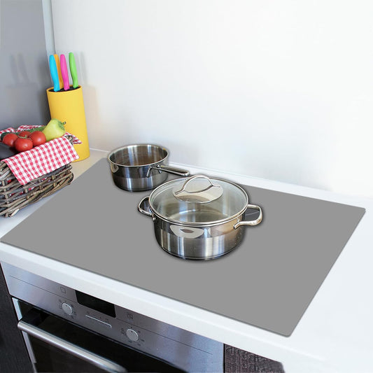 2MM Thick Silicone Countertop Mat, 31.5"x 23.6" Silicone Mats for Kitchen Counter, Nonslip Heat Resistant Mat, Large Kitchen Counter Mats, Waterproof Countertop Protector, Light Gray