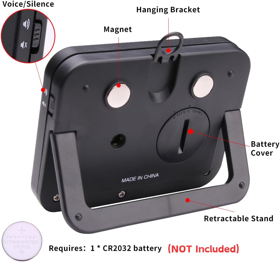 Searon Digital Kitchen Timer, Magnetic, LED Alert, Kickstand for Cooking Classroom Homework Fitness