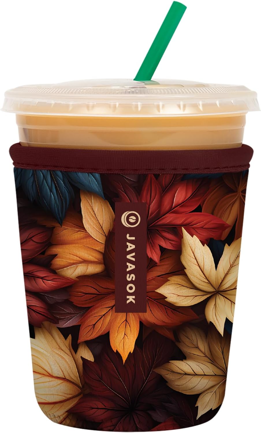 Sok It JavaSok Iced Coffee & Cold Soda Insulated Neoprene Cup Sleeve (Fall Blend, Small: 16-20oz)