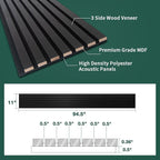 Yuzzy 4 Pack Wood Panels for Wall, 94.5" x 11" Acoustic Wood Slat Wall Panel - Image 4