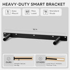 Homeforia 20 inch Golden Oak Floating Shelf, High End Solid Real Wood 20inch - Image 4