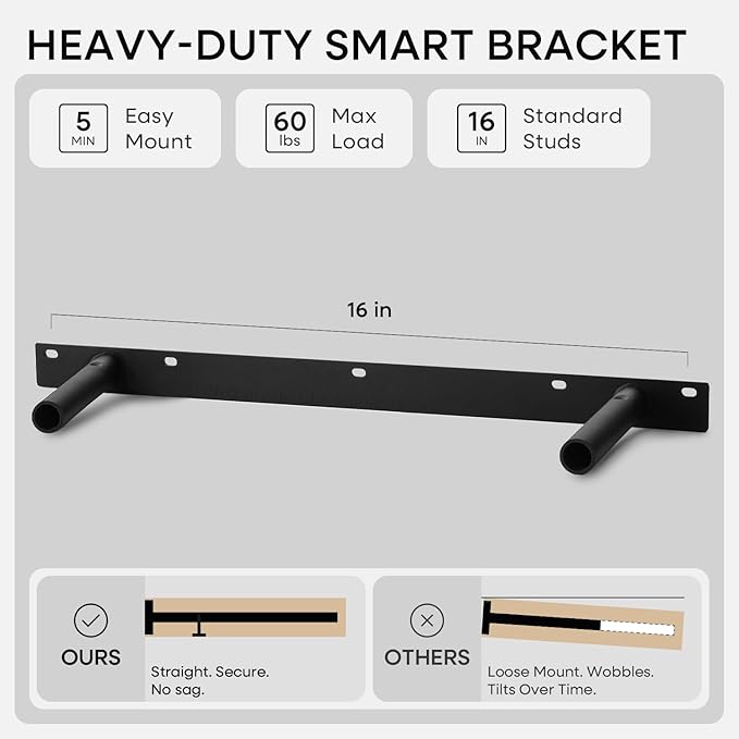Homeforia 20 inch Floating Shelf Oak, High End Solid Real Wood 20inch Long - Image 4