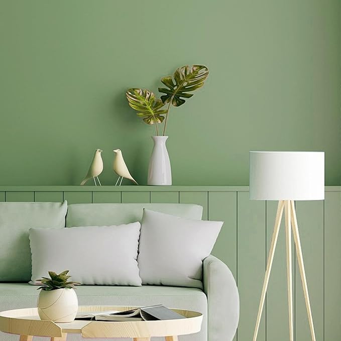 Yancorp 16"x394" Matte Grass Green Peel and Stick Wallpaper Removable Contact - Image 2