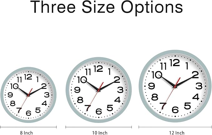 Roymnie Wall Clock Silent Non-Ticking Modern Clock Battery Operated 12 Inch - Image 7