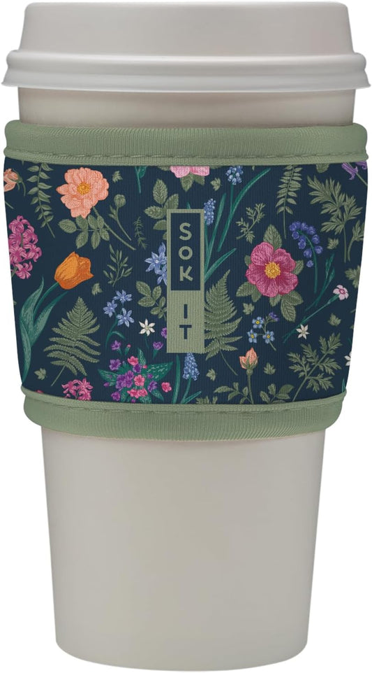 Sok It HotSok Coffee & Tea Reusable Insulated Neoprene Cup Sleeve (Spring Noir)