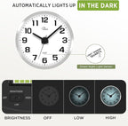 WallarGe Night Light Wall Clock - Image 3