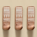 IndianShelf 10 LB- 12 Pieces Decorative Wood Adhesive Wall Hooks–Boho Peel and by IndianShelf