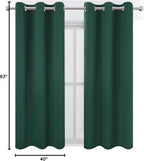 LEMOMO Green Blackout Curtains 40 x 63 Inch Length/Set of 2 Curtain - Image 10